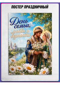 Плакат на День Семьи, Любви и Верности