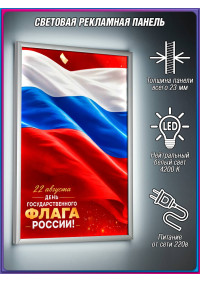 Праздничный лайтбокс на День флага (22 августа)