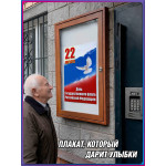 Патриотический плакат на 22 августа – День флага 