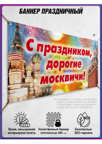 Праздничный баннер горизонтальный на День города