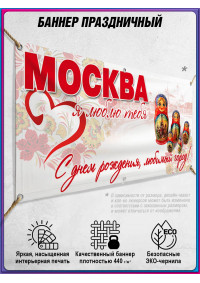 Баннер на День столицы, горизонтальный, для парка