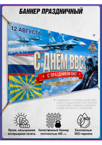 Баннер с самолётами на День ВВС 12 августа