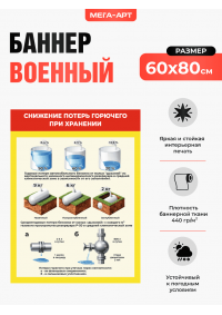 Технический армейский плакат «Снижение потерь горючего» для автопарка Технический армейский плакат «Снижение потерь горючего» для автопарка