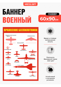 Баннер-плакат военный «Вражеские беспилотники (БПЛА) вид снизу»