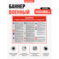 Баннер-памятка «О мерах пожарной безопасности на складе ГСМ» для воинских частей