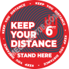 Наклейка «Keep your distance»