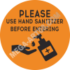 Наклейка «Please use hand sanitizer»