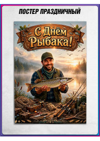 Постер ко Дню рыбака
