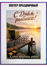 Плакат на День рыбака