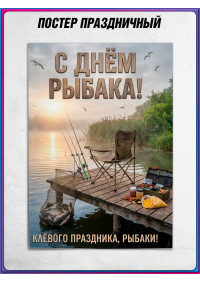 Постер ко Дню рыбака