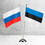 Настольные флаги России и Эстонии