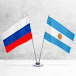 Настольные флаги России и Аргентины