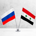 Настольные флаги России и Сирии