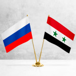 Настольные флаги России и Сирии