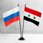 Настольные флаги России и Сирии