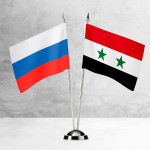 Настольные флаги России и Сирии