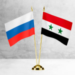 Настольные флаги России и Сирии