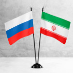 Настольные флаги России и Ирана 