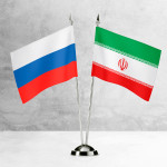 Настольные флаги России и Ирана 