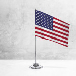 Настольный флаг США на разных вариантах подставок