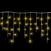 Светодиодная бахрома 3x0,5 м желтая 120 LED IP54 прозрачный провод
