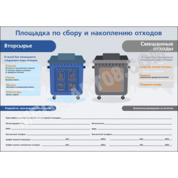 Наклейка «Площадка по сбору и накоплению отходов»